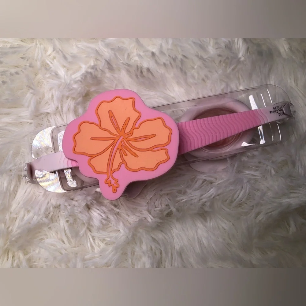 Kids Pink Floral Dolphin Pink Goggles NWT